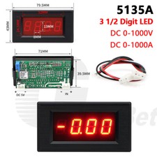 Voltímetro digital DC amperímetro 3 1/2 dígitos LED pantalla panel probador 0-1000V 1000A