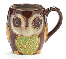 Burton Coffee Mug Porcelain Chocolate Owl 12 Oz for Our Owl Lovers Gift Box NIB