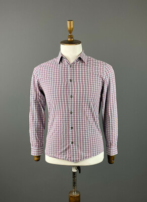 Hommes A.P.C. Chemise multicolore à manches longues vendre à carreaux boutonnés taille S