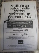 SHARP IN-CAR RADIO/CASSETTE ANSS APSS RG 5850 1979 ADVERT A4 FILE 39