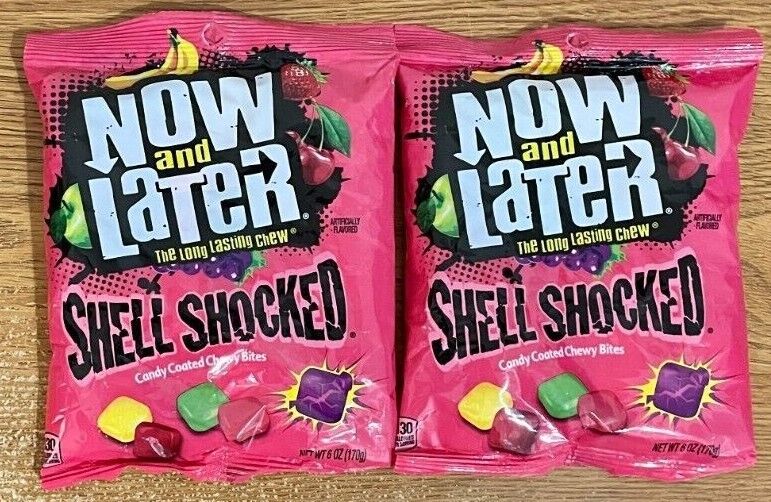  Now & later Shell Shocked Mixed Fruit Candy, 3.5 Ounce, Pack  of 18 : Grocery & Gourmet Food