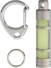 TEC Accessories Embrite Glow Fob Stainless Steel Indoor/Outdoor Keyring 12hr Max