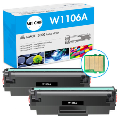 Toner für HP 106A W1106A Laser MFP 135wg MFP 137fwg MFP 135ag 135w Mit Chip XXL