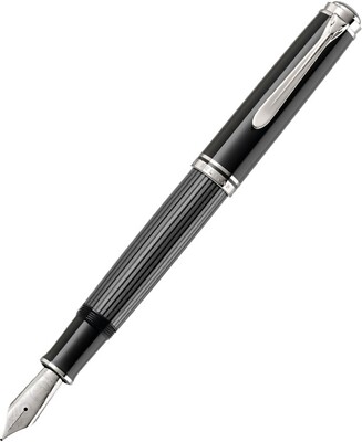 Pelikan in fountain pen -shaped black stripe Stresmann  M805 Extra Fine