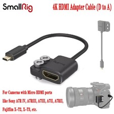 SmallRig Ultra Slim 4K HDMI Adapter Cable D to A Fr Sony A7R IV A7II Fuji X-T2