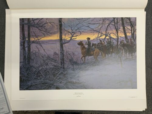 Signed, Mort Kunstler, While The Enemy Rests, COA+Orig Env, 1767/2500 MINT NF - Picture 3 of 12
