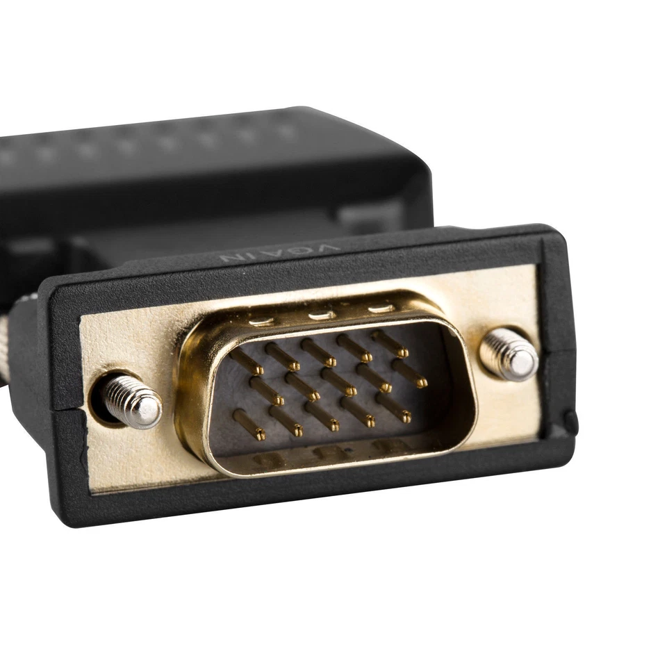 VGA to HDMI Converter 15pin Video 3.5mm Audio Input Digital 1080P Output Adapter - Image 2 of 4