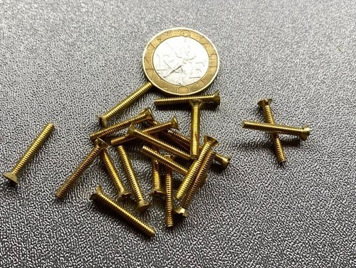 Brass Flat Head Machine Screw Slotted 3-48 x 3/4" Length, 100 pcs - Picture 2 of 12