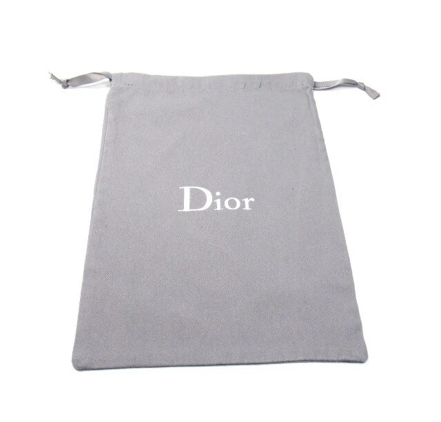 Sac à poussière Dior coton sergé à cordon rangement chaussures gris environ 12