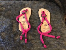 Sun Smiles Sandals Womens 6-7 Pink Gladiator Style Beach Packable