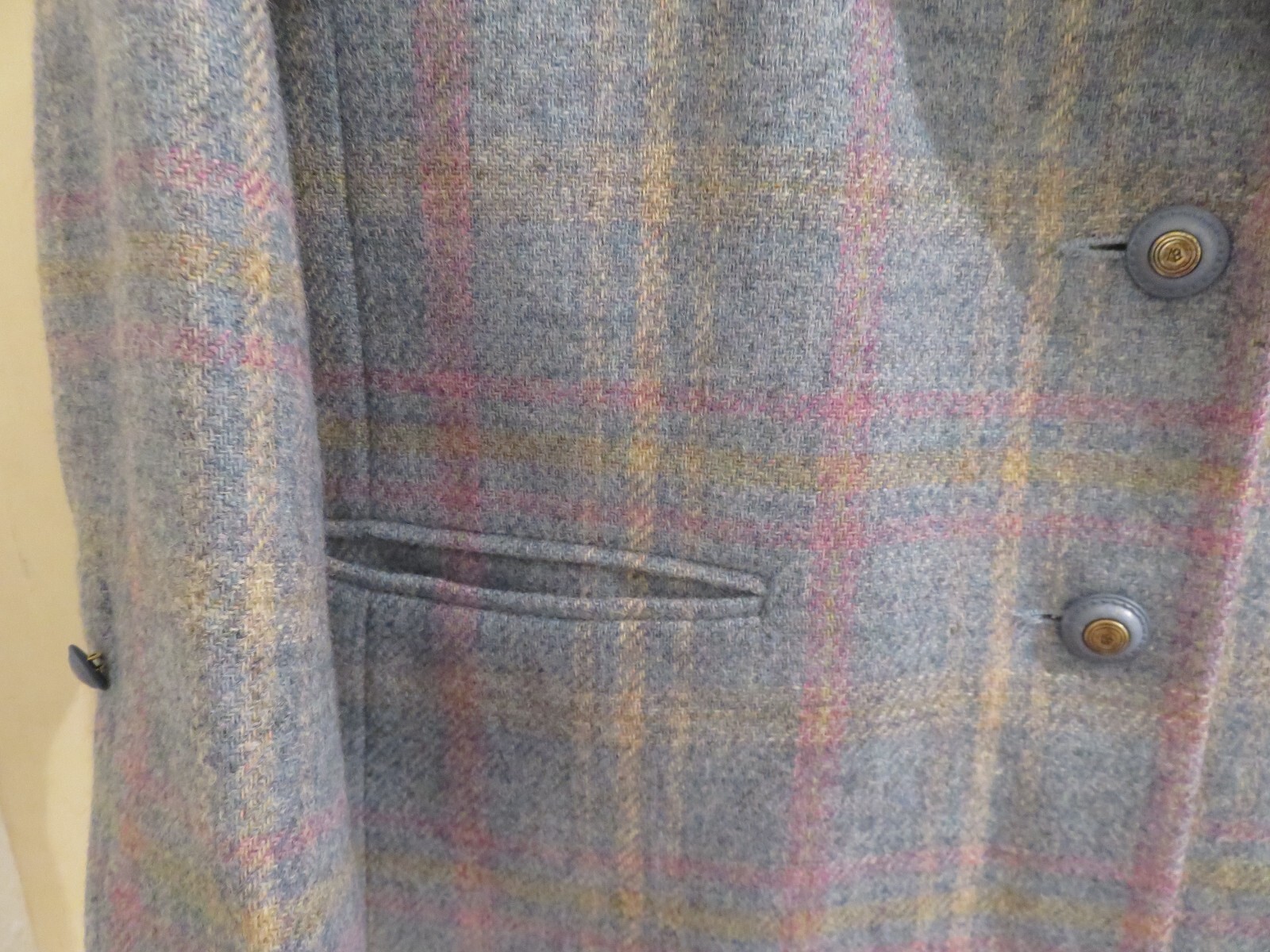Blue check wool jacket by Avoca. Size M. Lined. eBay