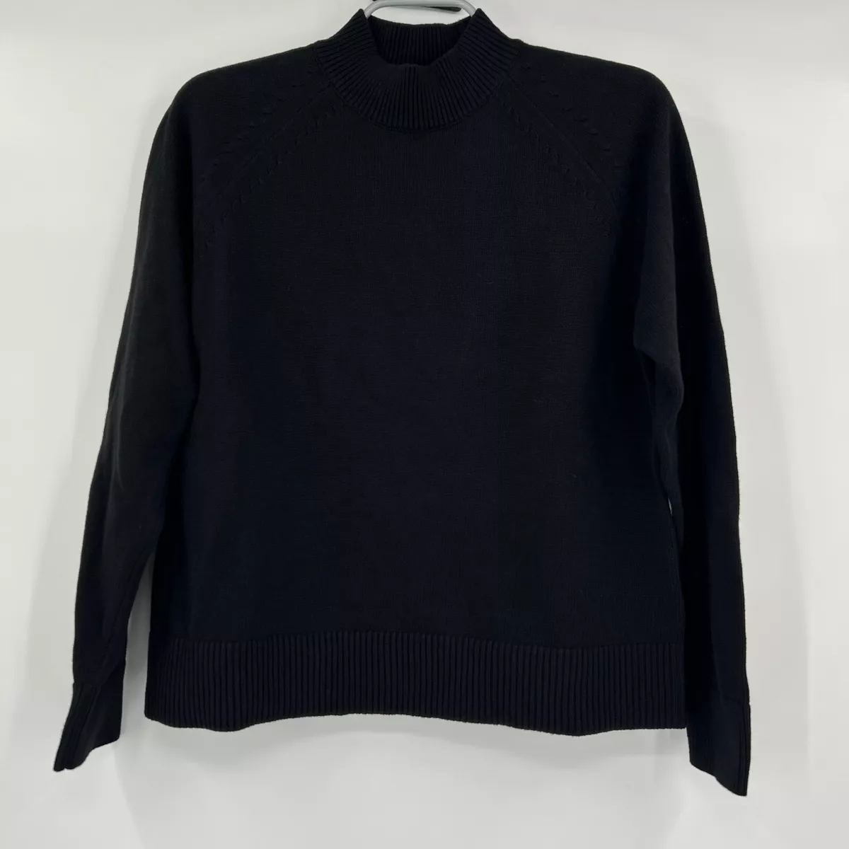 Cotton mock neck clearance sweater