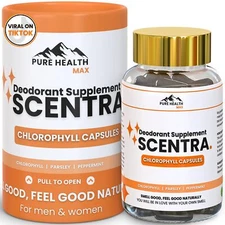 Scentra Deodorizing Supplement | Chlorophyll Capsules for Women and Men Full ...