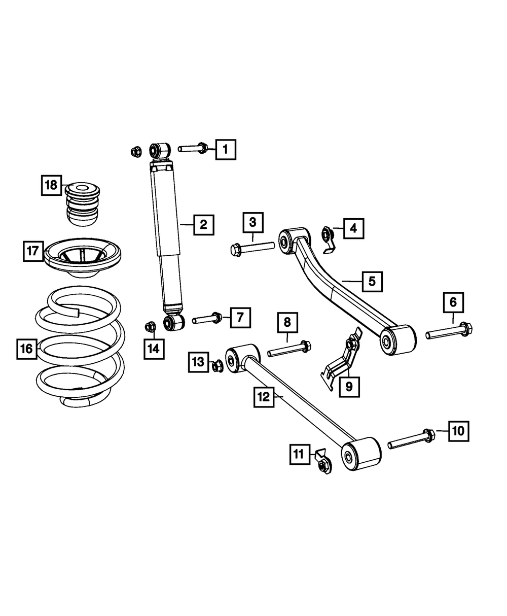 Genuine Mopar Suspension Shock Absorber Kit 68382858AC
