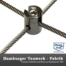 Kreuzklemme Mini - Edelstahl f&uuml;r 1,5/2,0mm Drahtseil