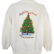 Vintage Planet Hollywood Christmas Sweatshirt Mens Size Large 90s Schwarzenegger