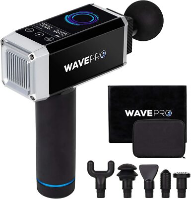 WavePro Muscle Massage Gun Handheld Deep Tissue 6 Heads 13 Speeds * NEW Sealed