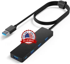 Divisor USB Hub USB de 4 puertos para impresora portátil auriculares con cámara