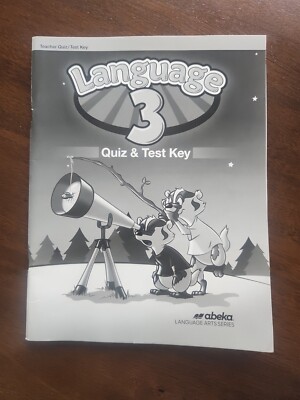 Abeka Language 3 Quiz and Test Key -  Fifth Edition - 3rd Grade