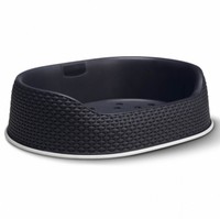 Pet Dog Basket Anthracite Plastic Non Slip Rubber High Quality Wicker Decorative Pet Dog Basket Anthracite Plastic Non Slip Rubber High Quality Wicker Decorative