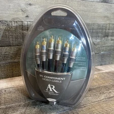 NEW Acoustic Research PR190 3ft Gold Plated Component Video Cables
