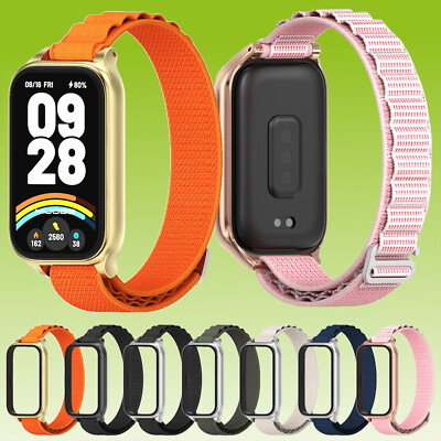 Smartwatch Armband Nylon Xiaomi Smart Band 9 Active / Redmi Band 3 Metallrahmen