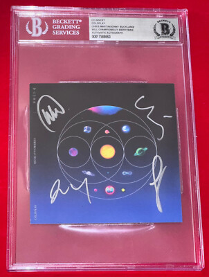 Coldplay whole Band By All 4 w/ Chris Signed CD Auto Cover Autographed ...