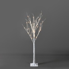 Image of Christmas Decoration LED Birch Tree Pre Lit Warm White Outdoor Xmas Remote