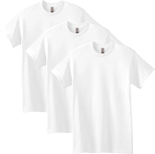 Gildan (3-pack) White Solid Ultra/Heavy Cotton Short Sleeve Blank T-Shirt S-XXL video thumbnail