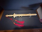 Ceremonial Chinese replica knife with dragon and peacock motif