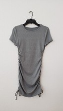 Urban Outfitters Bodycon Dress New Size Small XS Ruched Drawstring Grey Shirt