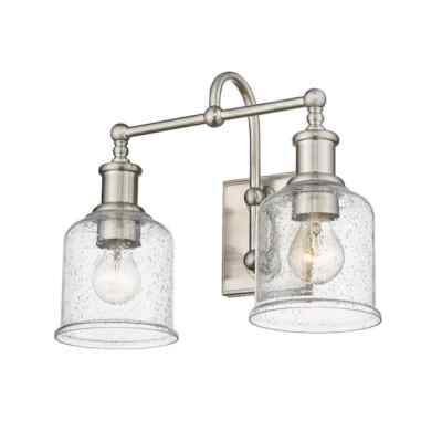 Z-Lite Bryant 16 in. 2-Light Brushed Nickel Vanity Light with Glass Shade