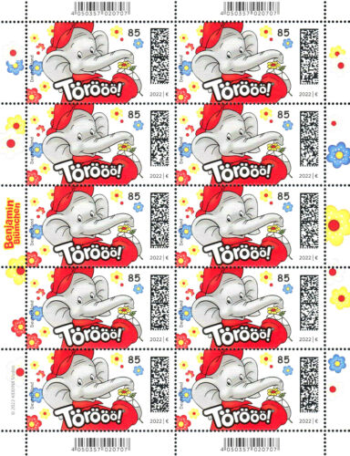 3677 postfrisch MNH BRD Bund Deutschland 2022 Kleinbogen März Benjamin Blümchen