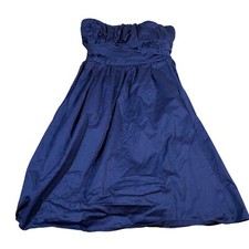 David's Bridal Strapless Dress Party Cocktail Brides Maid Marine Blue Size 4