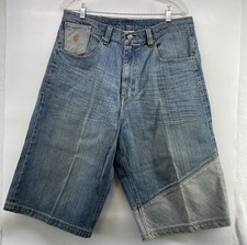 Rocawear Jean Jorts Shorts 34x17 Baggy Skate Hip Hop Y2K 90s