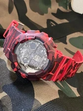 G-SHOCK GA-100CF-4A Camouflage Digital Analog Watch Used with Battery G1205
