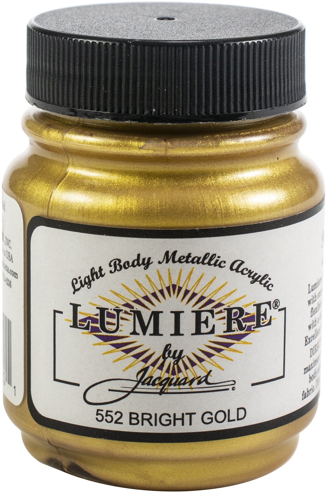 Jacquard Lumiere Metallic Acrylic Paint 2.25oz-Bright Gold