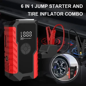 12V Portable Jump Starter with Air Compressor, GL901 8000A Car Battery Booster