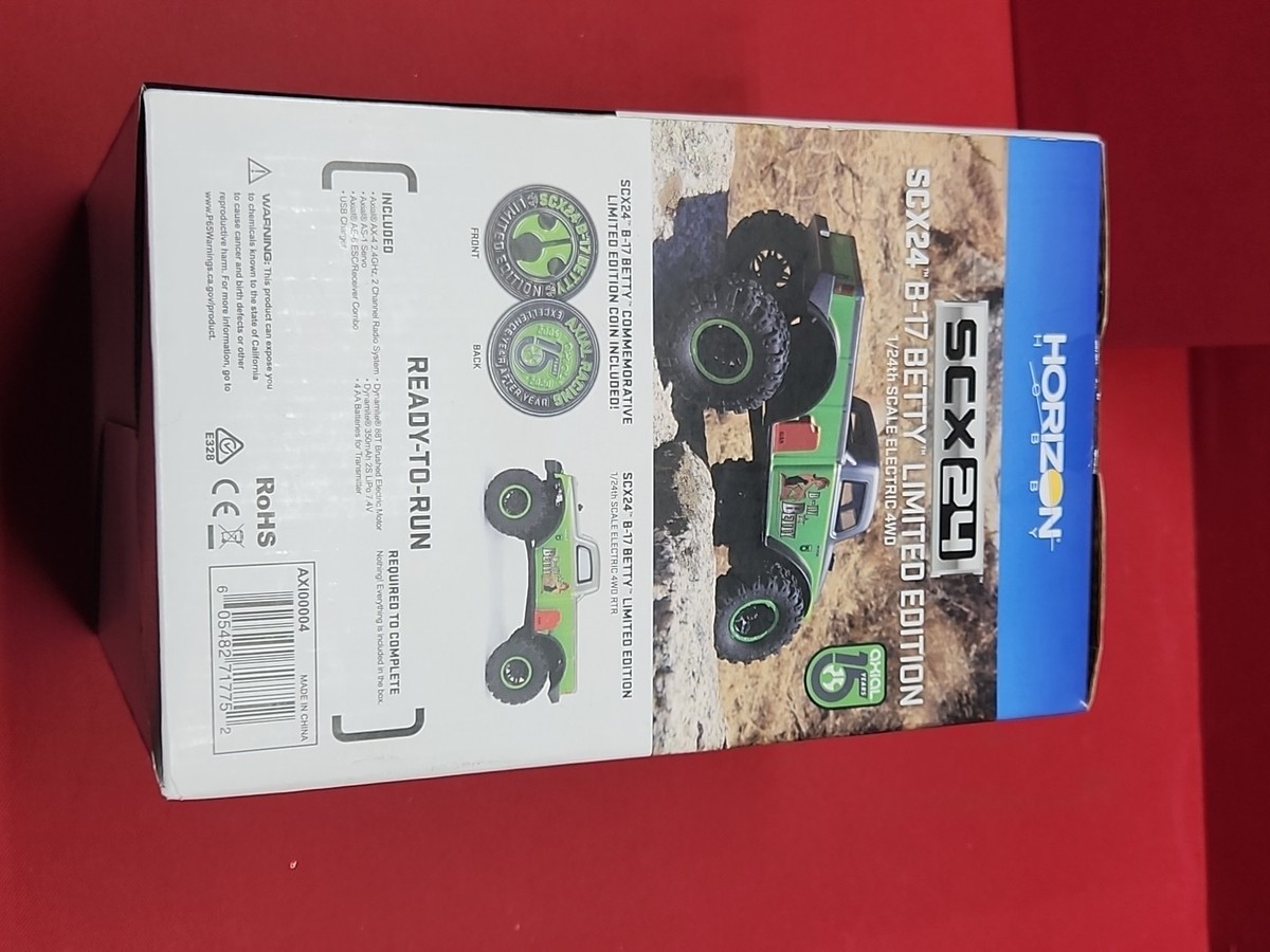 NEW Axial 1/24 SCX24 B-17 Betty Limited Edition 4WD RTR Green Only