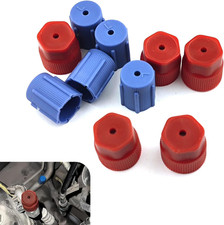 10 PCS AC Low/High Pressure Port Caps, Anti-Leak R134A Air Conditioning Caps, A/