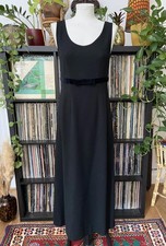 Vintage 1960s Black Crepe Shift Dress 