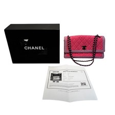 Chanel Timeless Classic Purse Tweed Pink Lavender