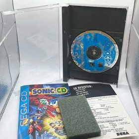Sonic CD (Sega CD, 1993) Authentic CIB MANUAL REG CARD FOAM