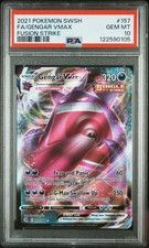 2021 Pokemon Sword & Shield Fusion Strike #157 Gengar Vmax PSA 10