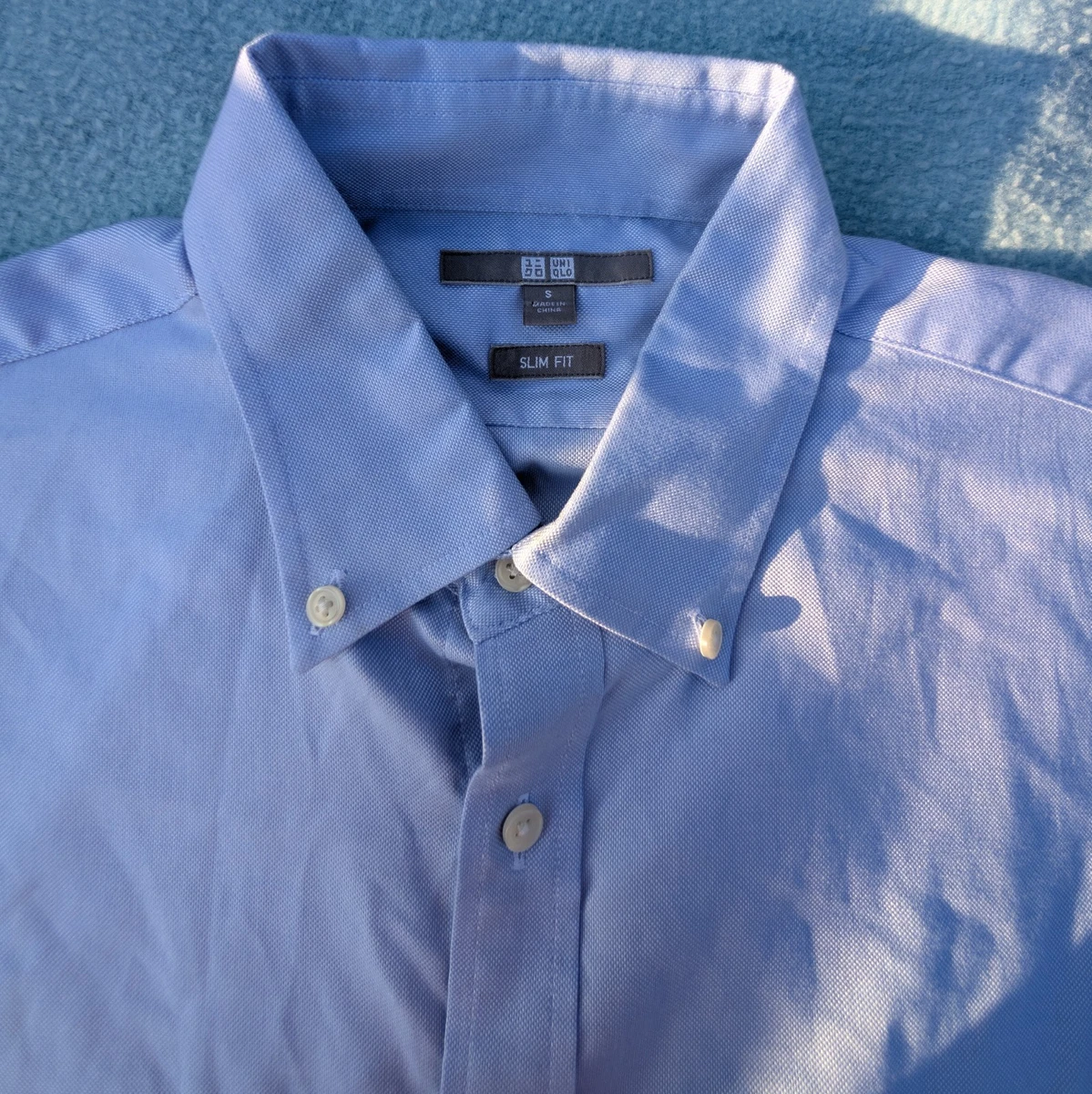 white christmas dresses Mens Grey Uniqlo Oxford Shirt: Size Medium