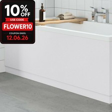 Modern Bathroom 1700mm Front Bath Panel 18mm MDF White Gloss Plinth Easy Cut