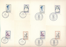 France Héros de la résistance 1961 série N° 1288 à 1291 1er jour signé A. Spitz