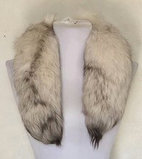 1940s ELEGANT SILVER FOX TAIL COLLAR 2-16" Pelts