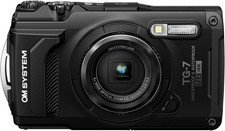 Olympus OM SYSTEM Tough TG-7 Digital Camera Black W/Box.