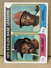 1974 Topps #204 Stolen Base Leaders Lou Brock VG-VGEX